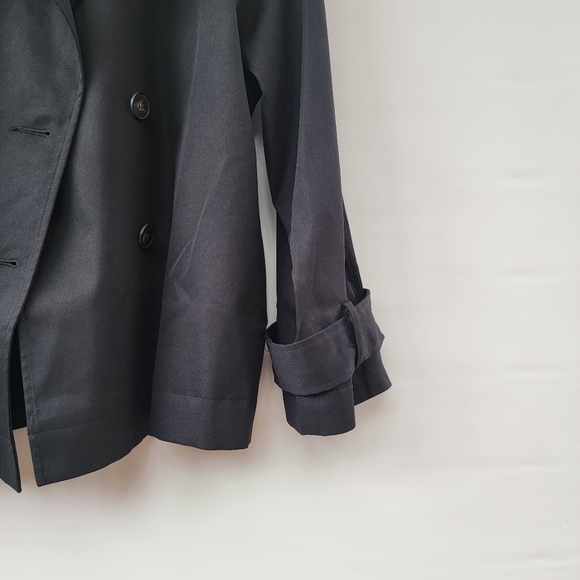 ASOS Jacket Womens 6 Black Waist Length Lightweight Oversized Relaxed Trench - Picture 7 of 16